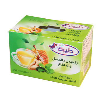 شراب اعشاب زنجبيل بالنعنع مع العسل