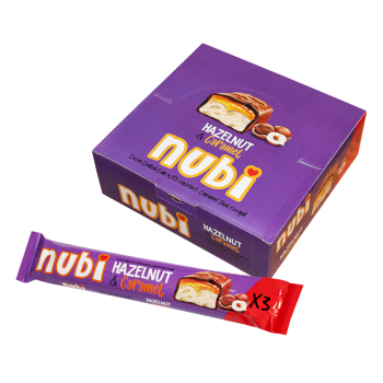 نوبي بار 75غم بالنوجة و كراميل البندق